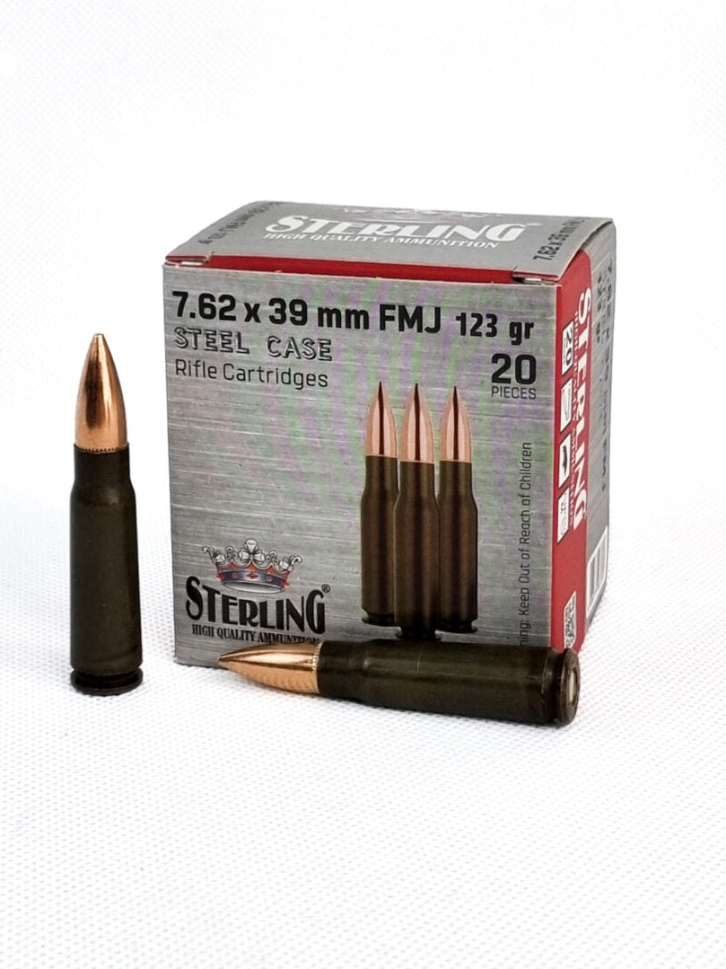 Amunicja Kal. 7,62×39 FMJ 123gr STERLING op. 20 szt.