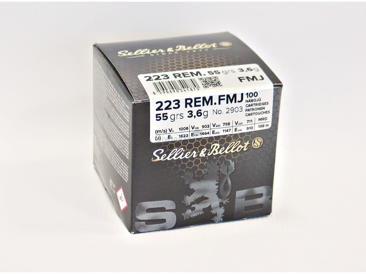 .223 REM. FMJ (100 szt.) 55gr/3,6g S&B