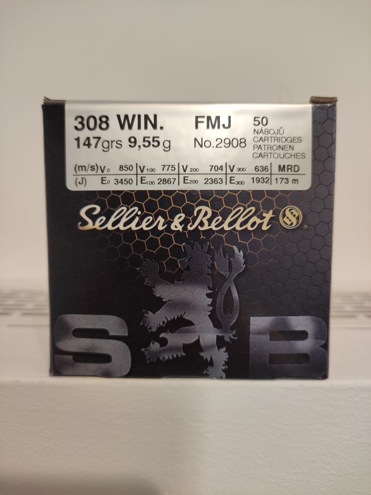 Amunicja .308 WIN. FMJ 147 grs/9,55g S&B
