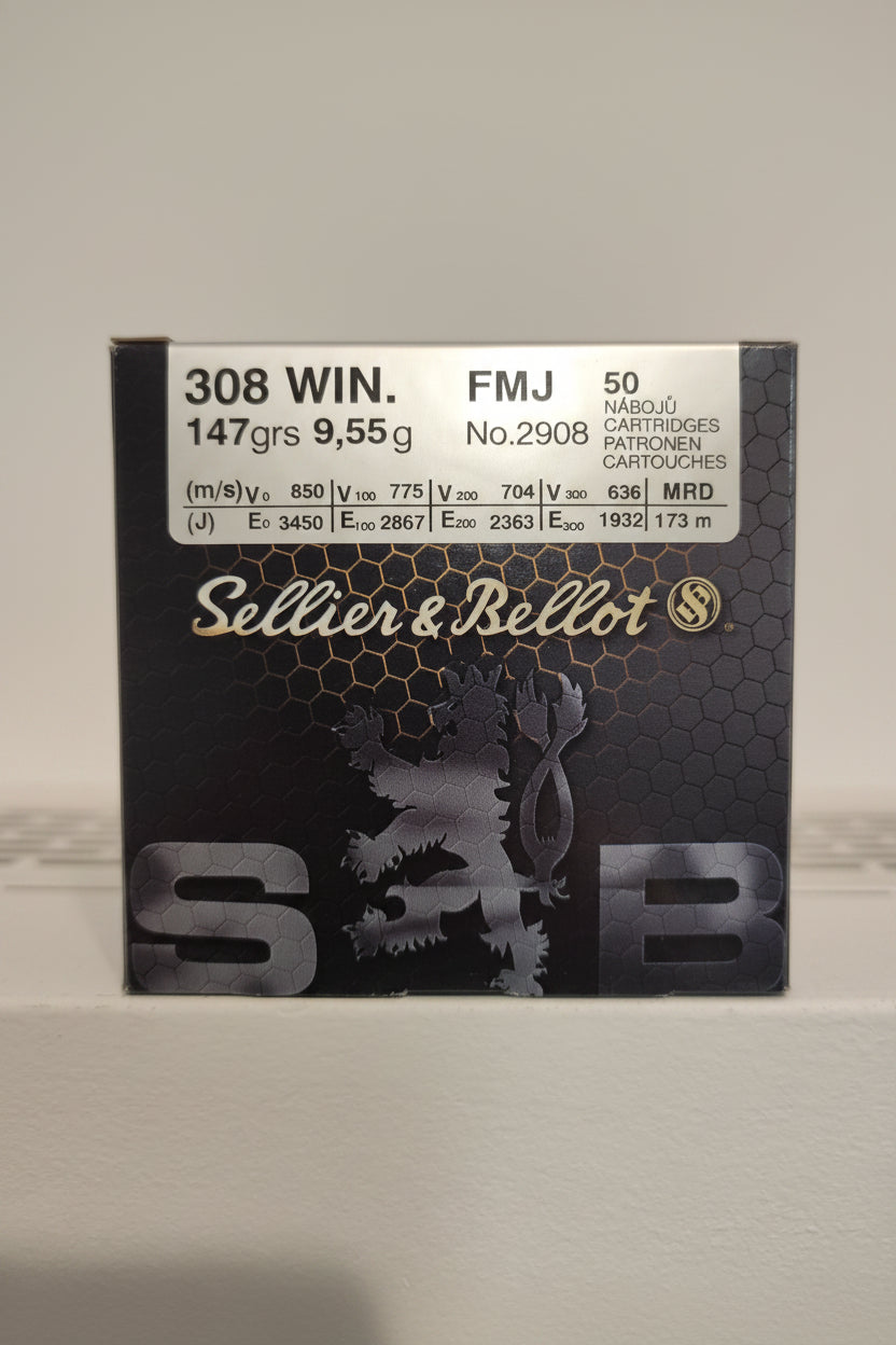 Amunicja Kal. .308 WIN. FMJ 147 grs/9,55g S&B