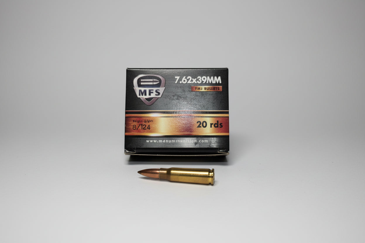 Amunicja MFS 7,62x39 FMJ, 8,0g/124gr op. 20 szt.