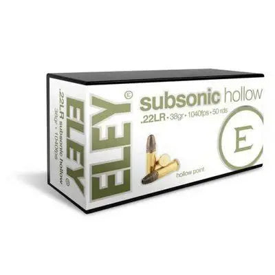 Amunicja .22LR ELEY SUBSONIC HOLLOW 38gr