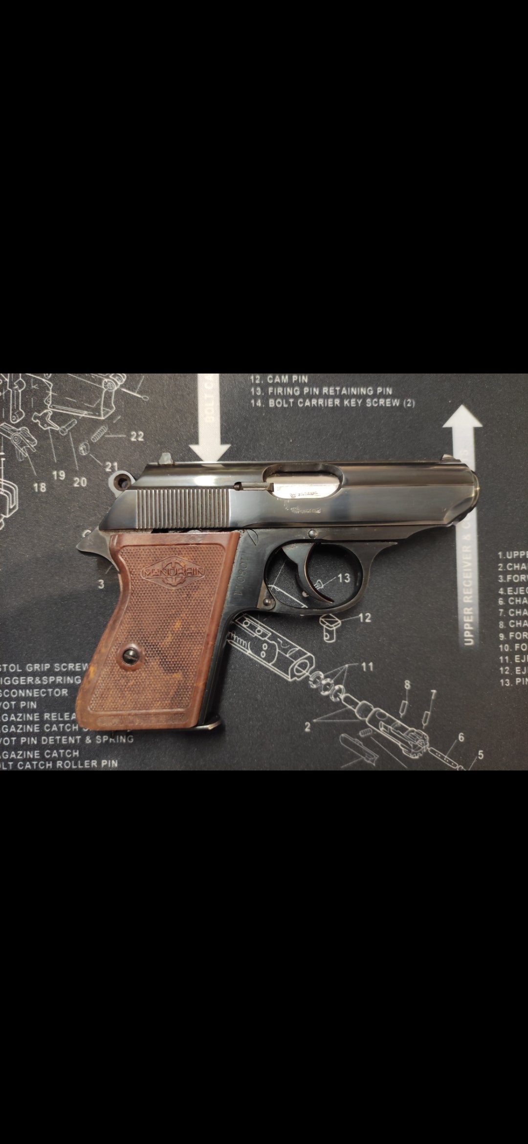 Pistolet Manurhin by Walther PPK 7,65mm Browning