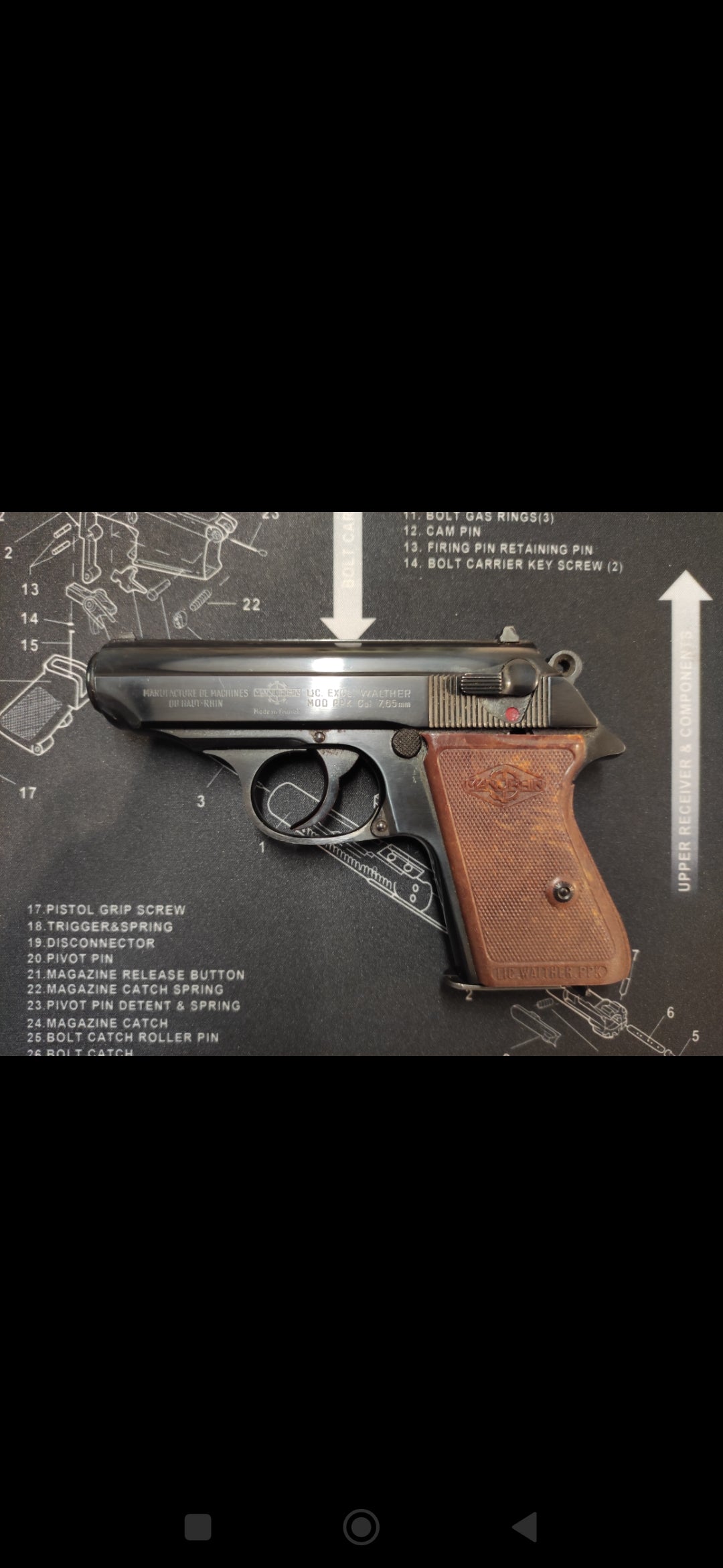 Pistolet Manurhin by Walther PPK 7,65mm Browning