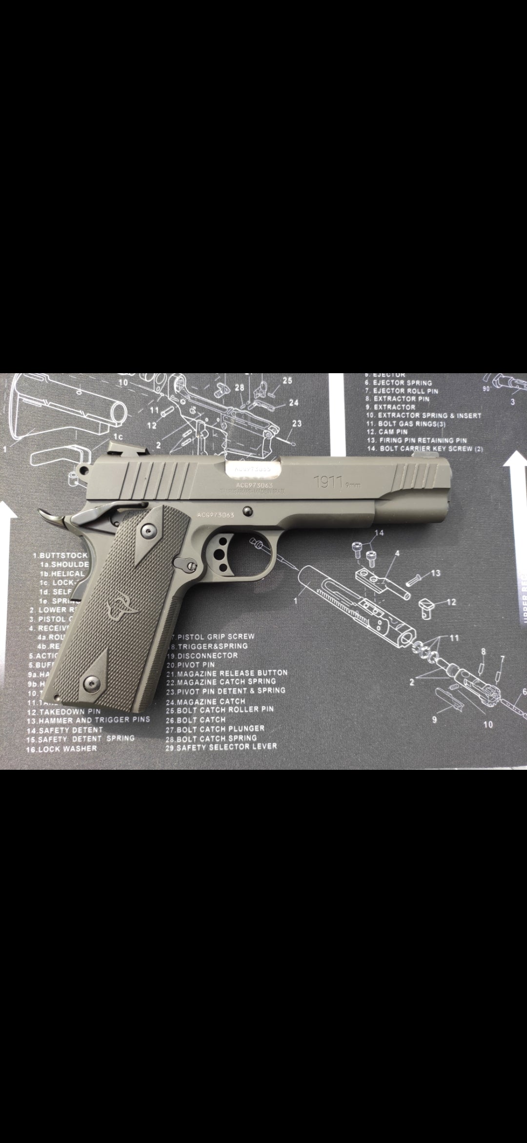 Pistolet TAURUS 1911 BK/BK 9x19mm