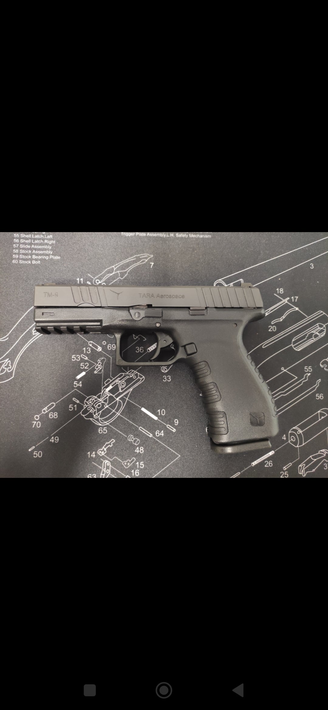 Pistolet centr.zapł. TARA TM-9 Kal. 9x19mm