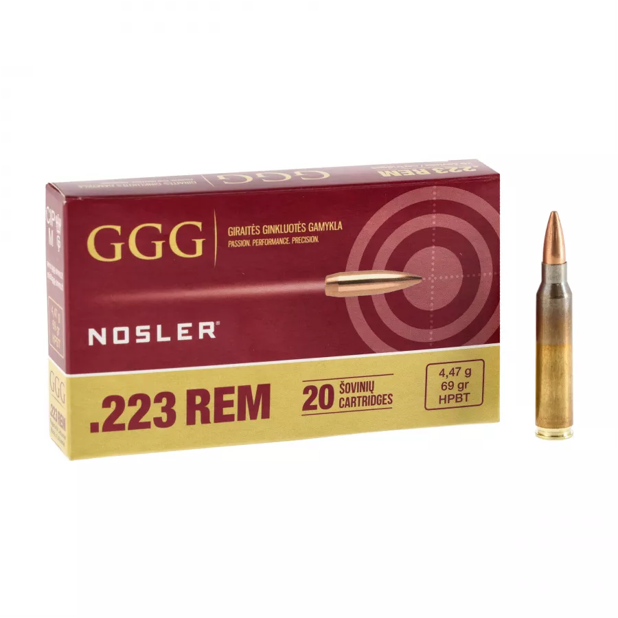 Amunicja .223 REM GGG 4,47g/69gr HPBT NOSLER (na wyczerpaniu)
