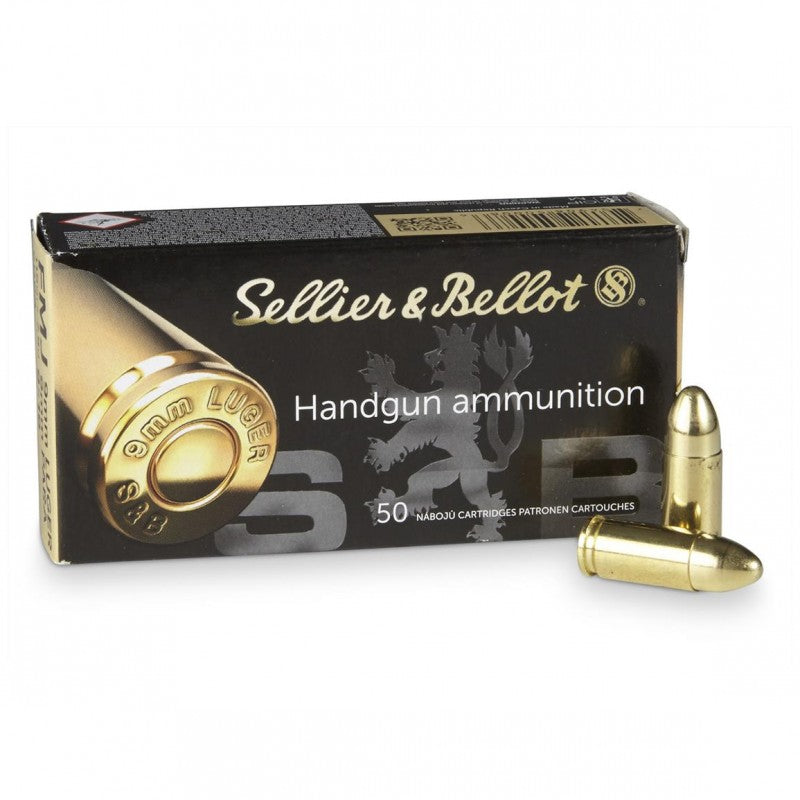 Amunicja 9mm Luger 7,5g/115grs. FMJ S&B