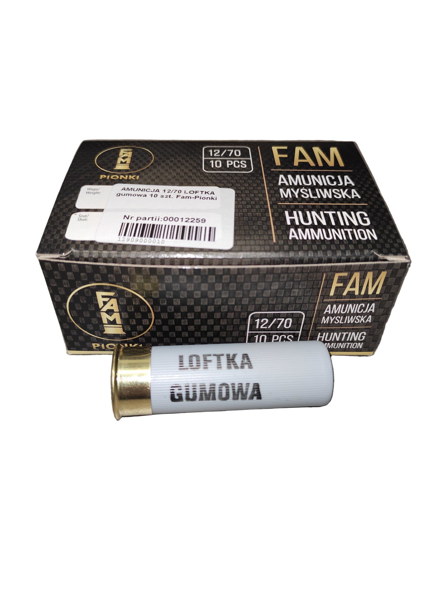12/70 Loftka gumowa 10szt. FAM-PIONKI