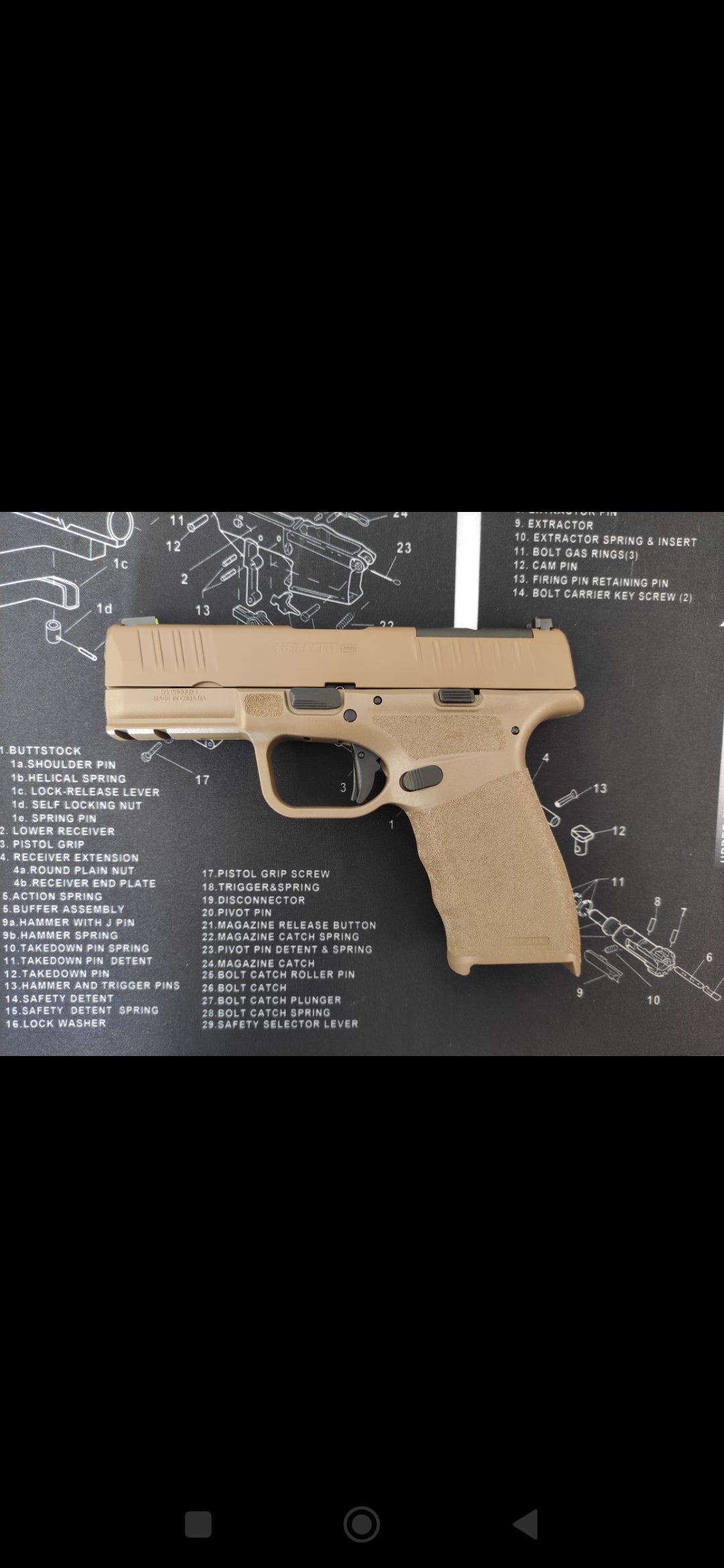 Pistolet Springfield Hellcat PRO OSP FDE kal. 9x19mm