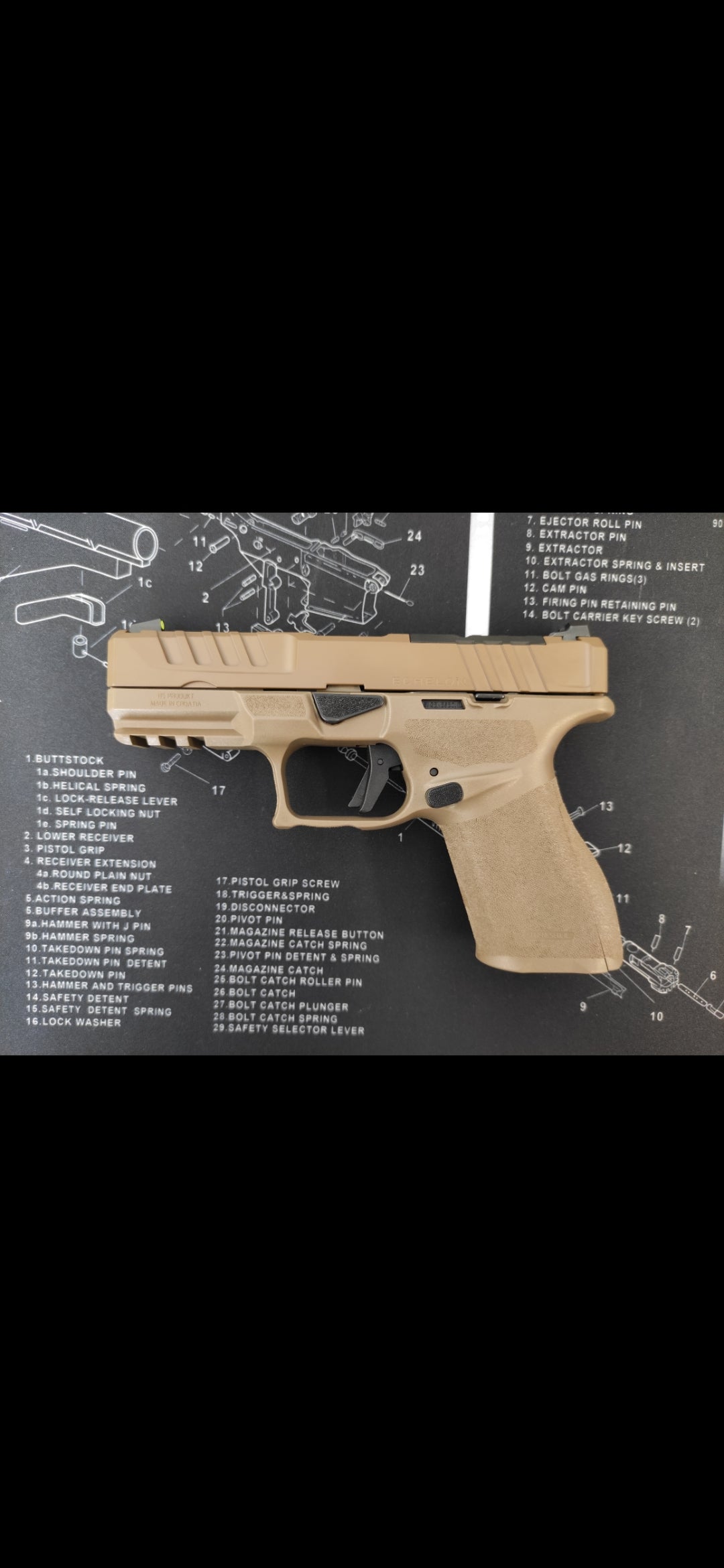 Pistolet Springfield Echelon 4.0 Compact VIS -U notch TRYT FDE 9x19mm