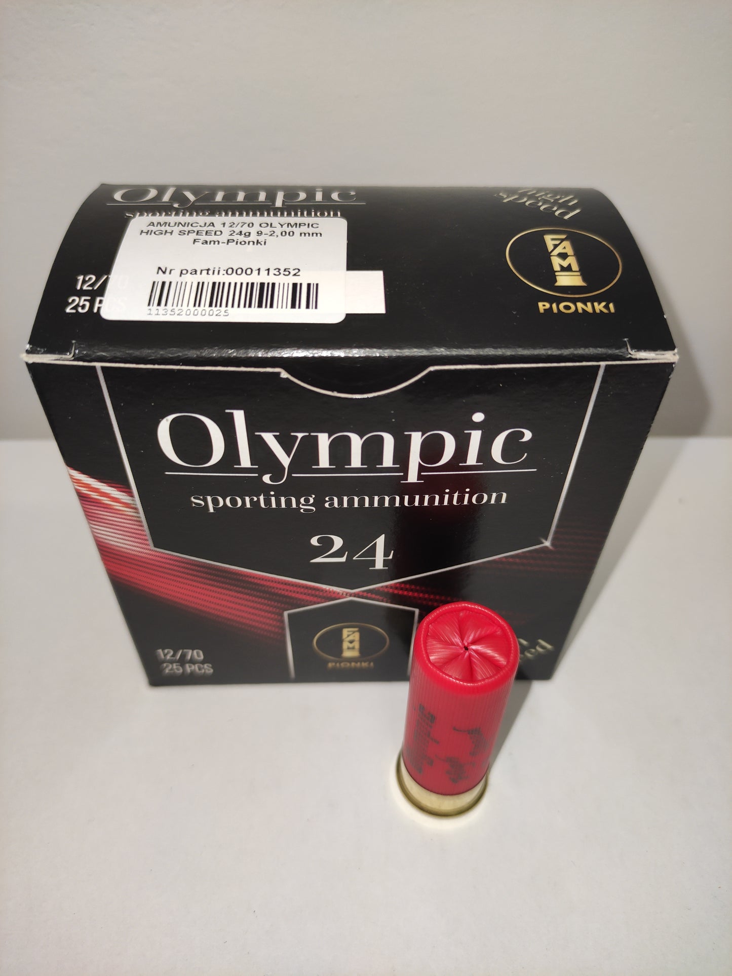 Amunicja 12/70 OLYMPIC HIGH SPEED 24g 9-2,00 mm FAM-PIONKI