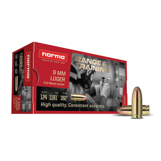 Amunicja 9x19mm Norma FMJ 124gr/8g