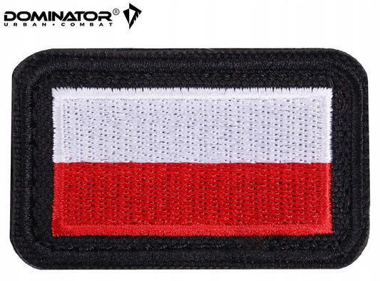 DOMINATOR Emblemat FLAGA POLSKI RP 5,5x3,2 RZEP