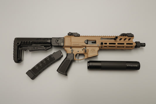 Pistolet samop. Huglu Mohac 4,8" 8" Kal.9x19mm BLK, FDE