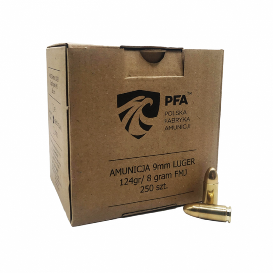 9mm LUGER FMJ 8,0g/124grs PFA (aktualnie niedostępna)