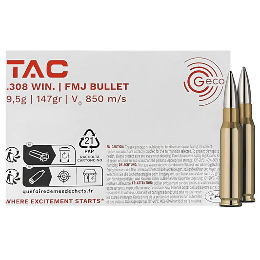 Amunicja Kal. .308 WIN GECO TAC FMJ 9,5g/147grs