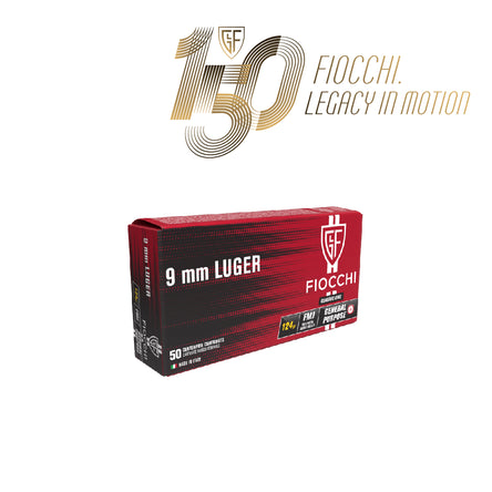 Amunicja 9mm LUGER FMJ 8,0g/124grs Fiocchi 1000 szt.