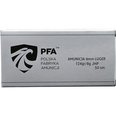 Amunicja PFA 124gr/8,0g JHP 9x19mm 50 szt.
