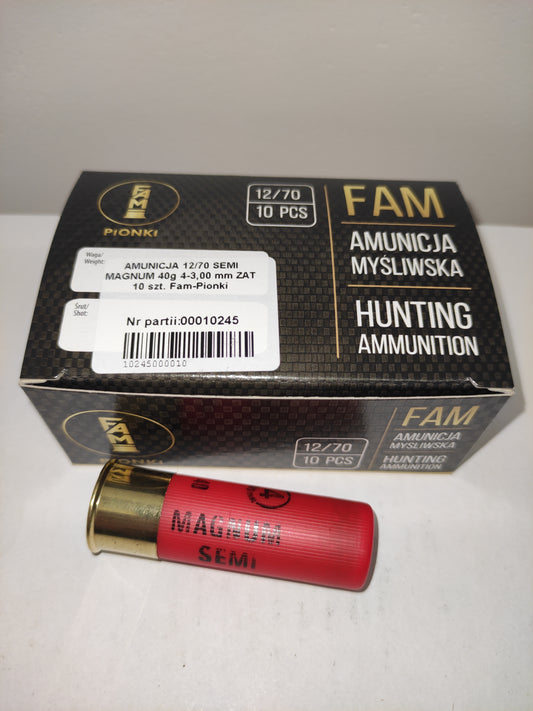 AMUNICJA 12/70 SEMI MAGNUM 40g 4-3,00 mm ZAT 10 szt